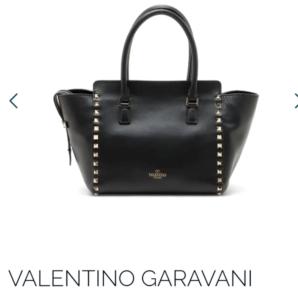 Valentino Garavani Black Tote with Silver Studs - Picture 1 of 13